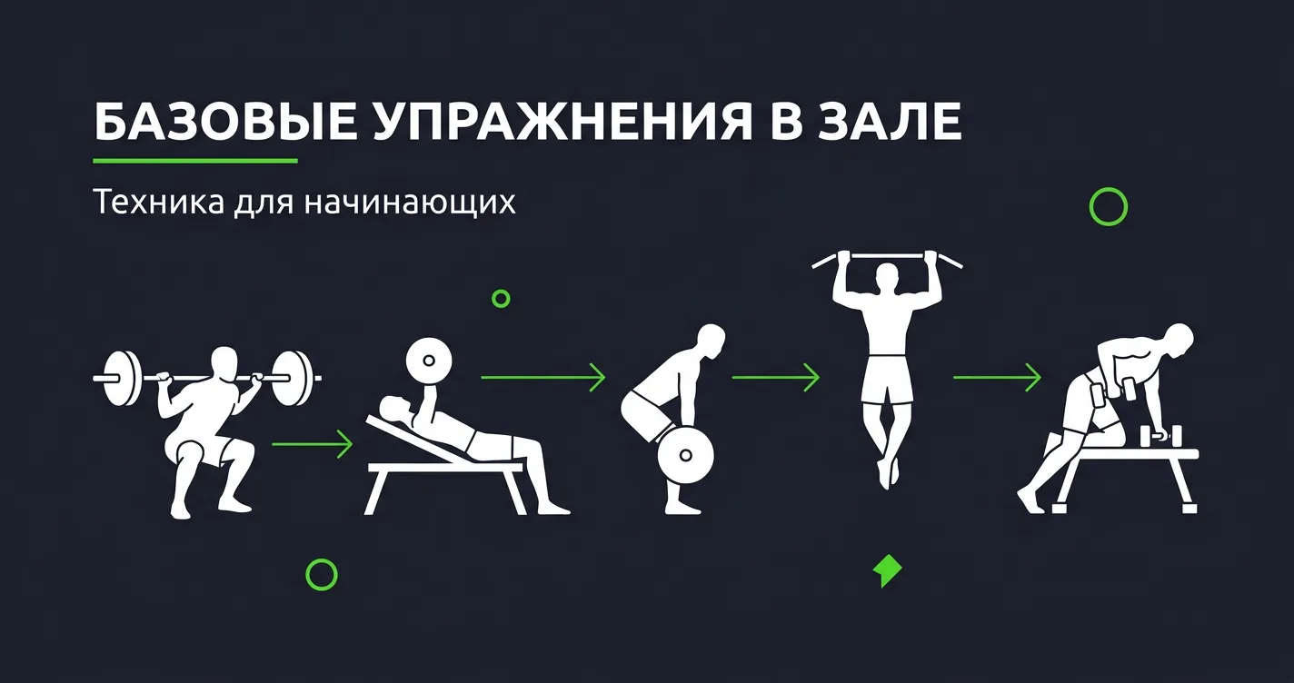 Базовые упражнения в зале: список и техника для начинающих